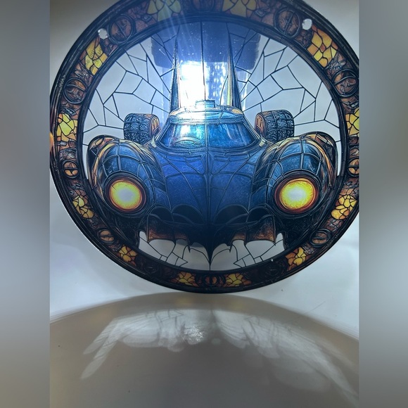 Faux Acrylic Stained Glass Batman / Batmobile Art 🦇 - Picture 3 of 6